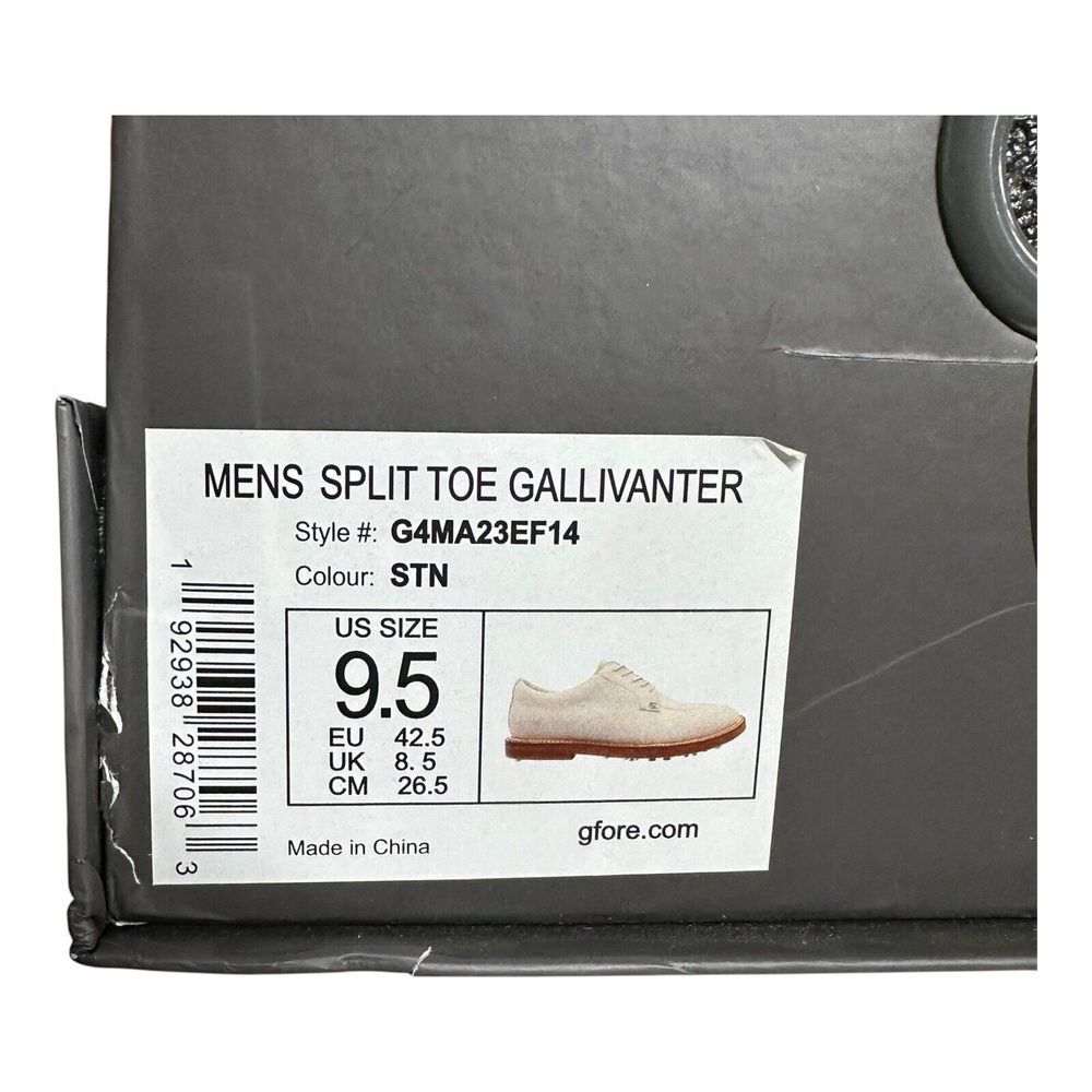 G/FORE Gallivanter Split Toe Waterproof Golf Shoe 9.5 Leather G4MA23EF14-STN - Picture 11 of 14